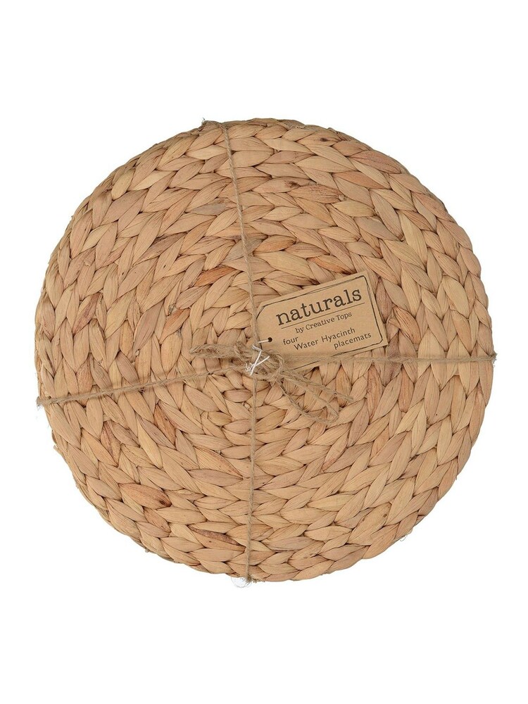 Set of 4 Natural Water Hyacinth Placemats - Image 2 of 3 Set of 4 Natural Water Hyacinth Placemats - Image 2 of 3