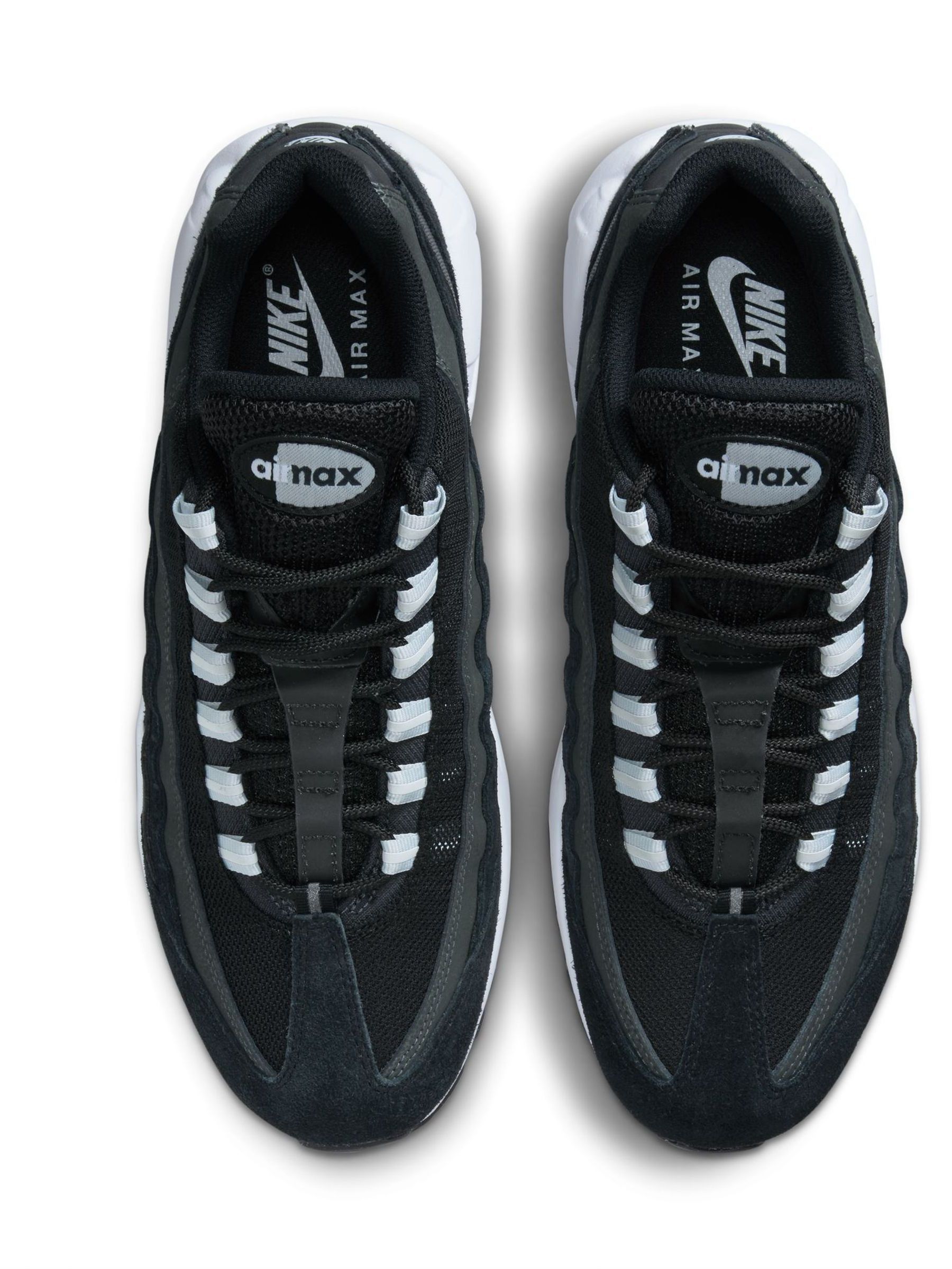 air max 95 trainers black white smoke grey