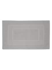 Laura Ashley Steel Grey Cotton Border 100% Cotton Bath Mat - Image 2 of 2