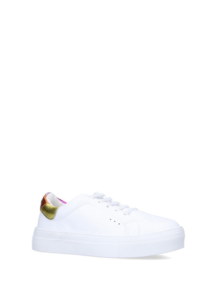 Kurt Geiger London Kids White Mini Laney Eagle Trainers - Image 2 of 4