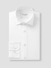 TM Lewin White Tailored Fit Non-Iron Regular Plain Twill Single Cuff Shirt - Image 1 of 2