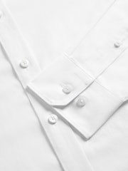 TM Lewin White Tailored Fit Non-Iron Regular Plain Twill Single Cuff Shirt - Image 2 of 2