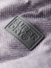 Superdry Grey Marl Tweed Longline Puffer Jacket - Image 6 of 7