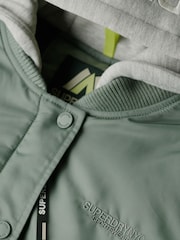 Superdry Green Hooded Bomber Jacket - Image 5 of 6