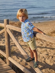JoJo Maman Bébé Blue Safari Print Shirt - Image 3 of 5