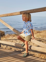 JoJo Maman Bébé Blue Safari Print Shirt - Image 4 of 5