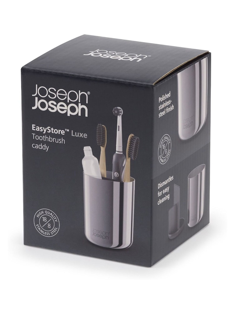 Joseph Joseph EasyStore Luxe Stainless Steel Toothbrush Caddy - Image 6 of 6