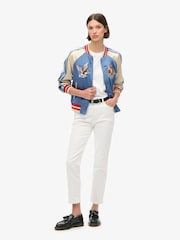 Superdry Wedgewood Blue Suikajan Embroidered Bomber Jacket - Image 2 of 5