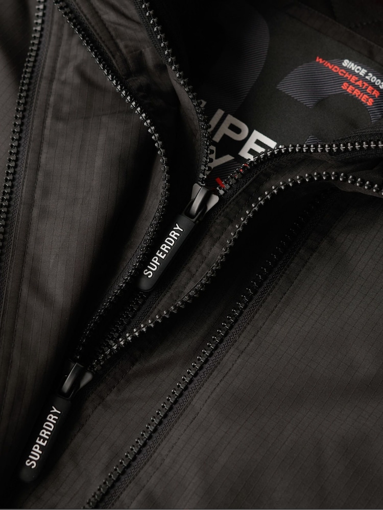 Superdry Black Mountain Windbreaker Jacket - Image 6 of 6