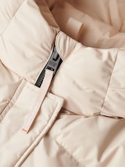 Superdry Off Grey Hooded Sports Puffer Bomber Jacket - Image 7 of 7