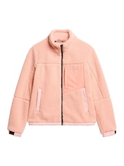 Superdry Peach Pearl Pink Fleece Trekker Jacket - Image 5 of 6