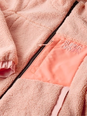 Superdry Peach Pearl Pink Fleece Trekker Jacket - Image 6 of 6