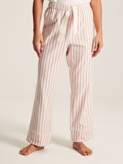 Joules Stella Pink Striped Cotton Pyjama Bottoms - Image 2 of 7