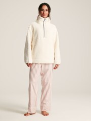 Joules Stella Pink Striped Cotton Pyjama Bottoms - Image 4 of 7