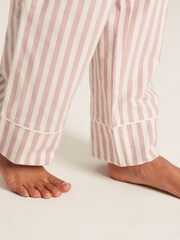 Joules Stella Pink Striped Cotton Pyjama Bottoms - Image 6 of 7