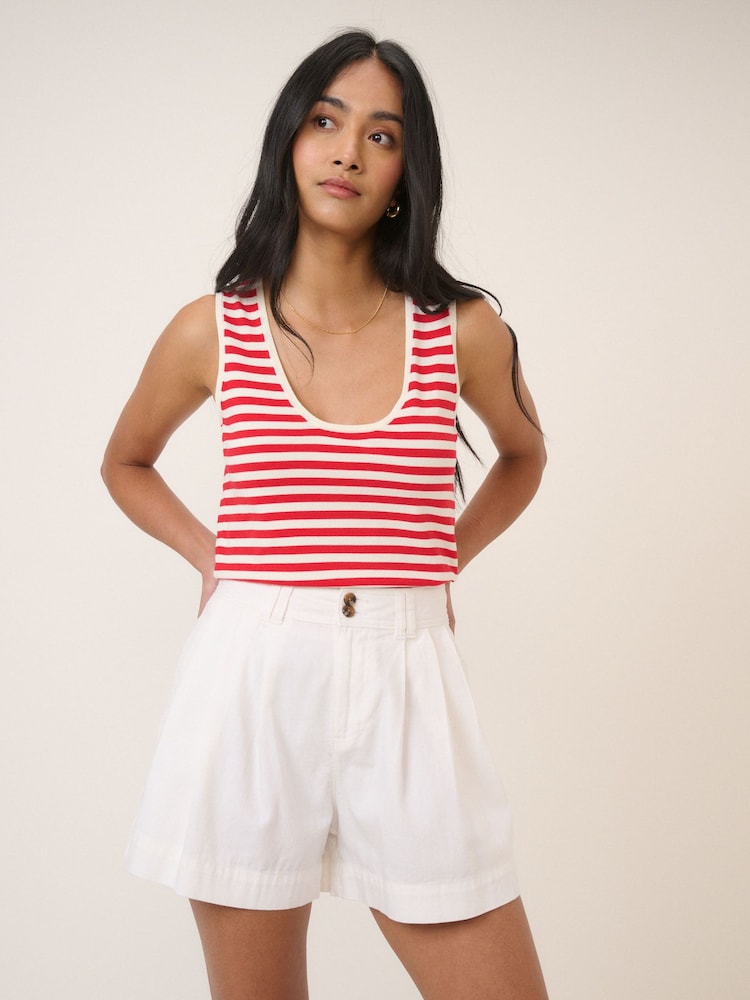 Nobodys Child Cream Albie Denim Shorts - Image 1 of 5