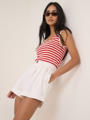 Nobodys Child Cream Albie Denim Shorts - Image 2 of 5