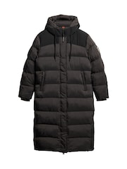 Superdry Black Grid Ripstop Longline Puffer Jacket - Image 6 of 6