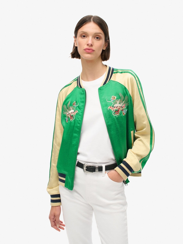 Superdry Bowling Green Suikajan Embroidered Bomber Jacket - Image 1 of 5