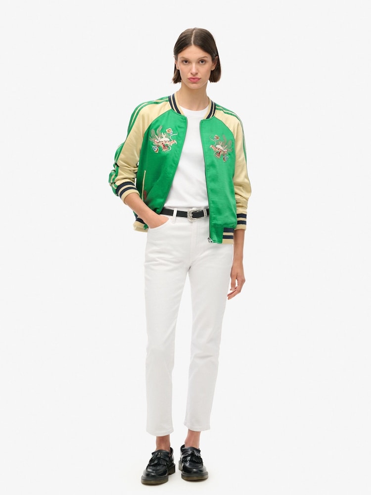 Superdry Bowling Green Suikajan Embroidered Bomber Jacket - Image 2 of 5