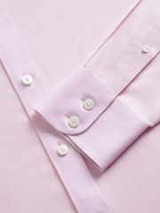 TM Lewin Pink Regular Fit Non-Iron Regular Plain Twill Single Cuff Shirt - Image 6 of 7