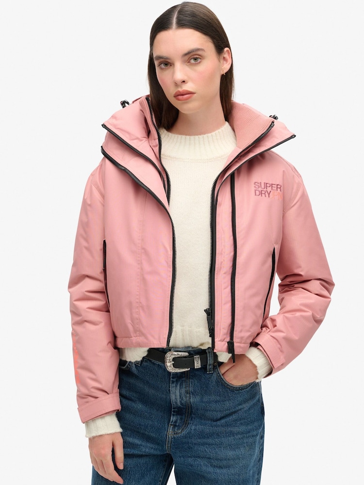 Superdry Ash Rose Hooded Emb Windbreaker Jacket - Image 1 of 5