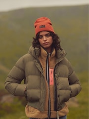 Superdry Dusty Olive Green Hooded Sports Puffer Bomber Jacket - Image 13 of 20