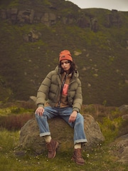 Superdry Dusty Olive Green Hooded Sports Puffer Bomber Jacket - Image 2 of 20