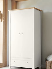 Chalk Malvern Paint Effect Double, 1 Drawer Wardrobe - Image 3 of 10