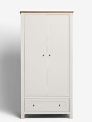 Chalk Malvern Paint Effect Double, 1 Drawer Wardrobe - Image 6 of 10