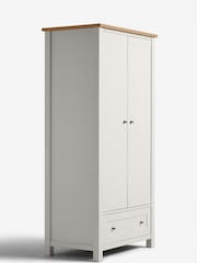 Chalk Malvern Paint Effect Double, 1 Drawer Wardrobe - Image 8 of 10