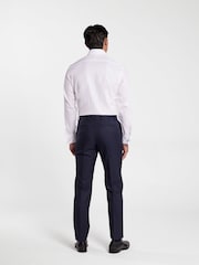 TM Lewin White Tailored Fit Non-Iron Regular Plain Twill Double Cuff Shirt - Image 2 of 8