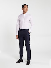 TM Lewin White Tailored Fit Non-Iron Regular Plain Twill Double Cuff Shirt - Image 3 of 8