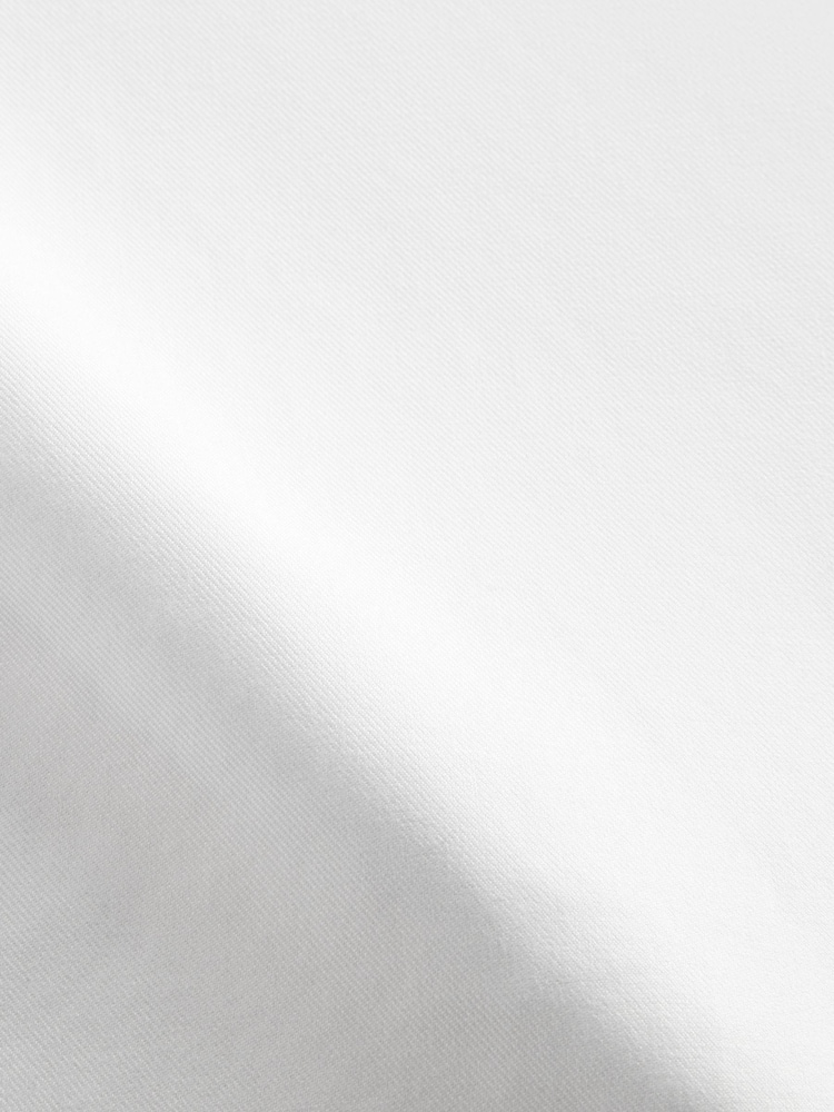 TM Lewin White Tailored Fit Non-Iron Regular Plain Twill Double Cuff Shirt - Image 8 of 8