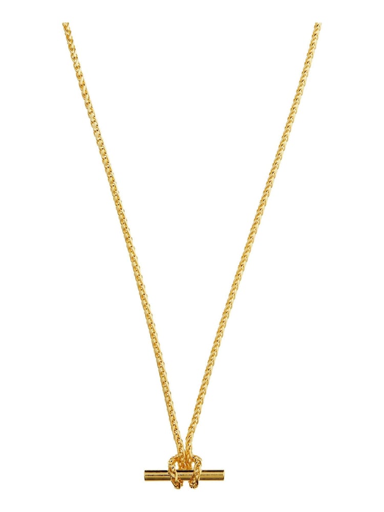 Orelia London 18K Gold T-Bar Chain Knot Necklace - Image 1 of 1 Orelia London 18K Gold T-Bar Chain Knot Necklace - Image 1 of 1