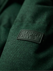 Superdry Enamel Green Tweed Longline Puffer Jacket - Image 5 of 6