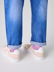 adidas Originals Pink/White Junior Gazelle Trainers - Image 2 of 10