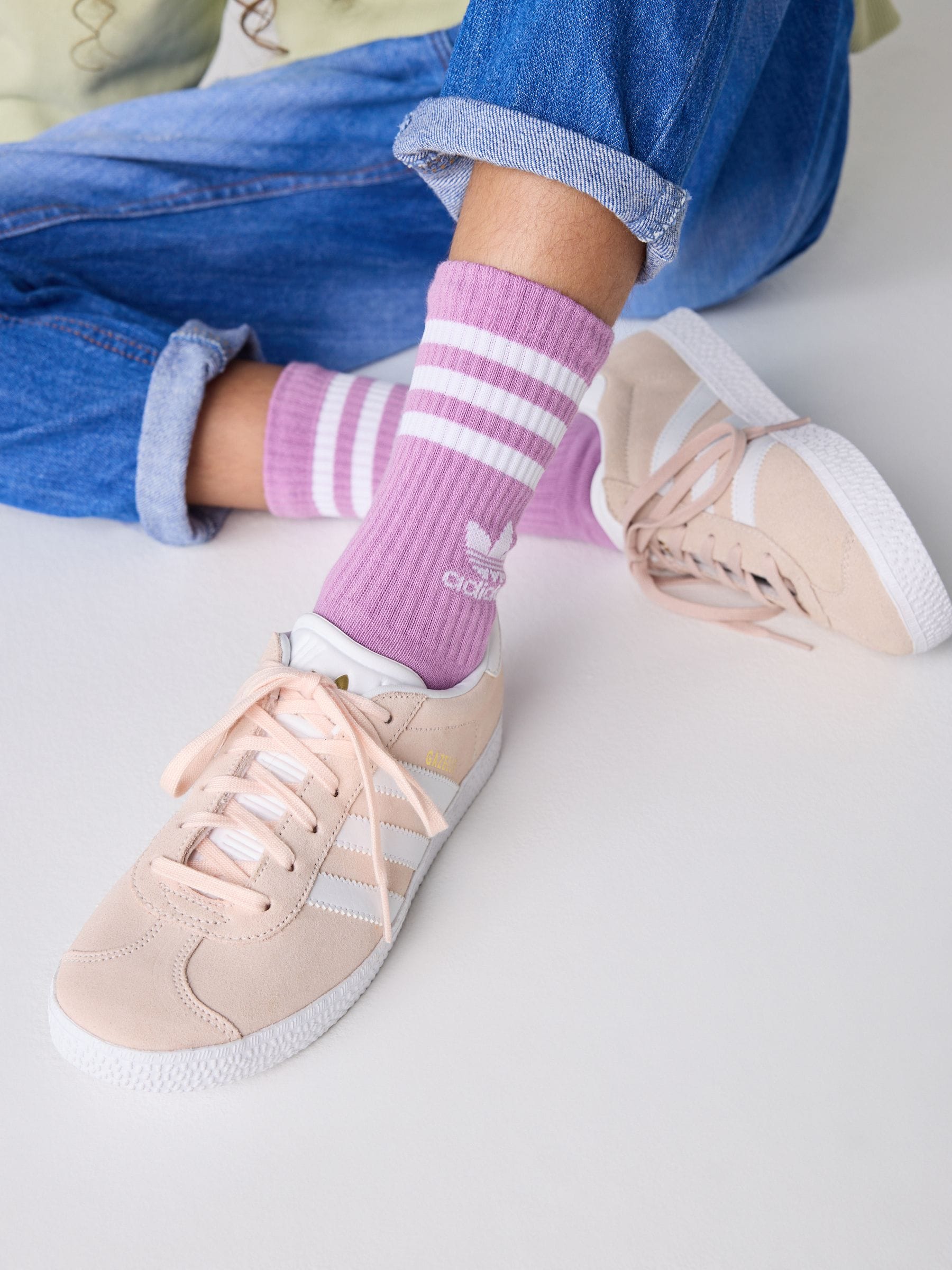Buy adidas Originals Pink White Junior Gazelle Trainers from Next USA