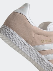 adidas Originals Pink/White Junior Gazelle Trainers - Image 9 of 10