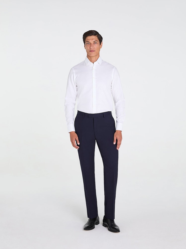 TM Lewin White Skinny Fit Non-Iron Regular Plain Twill Single Cuff Shirt - Image 1 of 9 TM Lewin White Skinny Fit Non-Iron Regular Plain Twill Single Cuff Shirt - Image 1 of 9