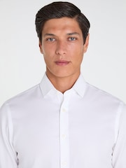 TM Lewin White Skinny Fit Non-Iron Regular Plain Twill Single Cuff Shirt - Image 3 of 9