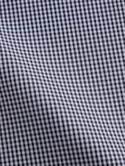 TM Lewin Blue Tailored Fit Non-Iron Regular Gingham Poplin Single Cuff Shirt - Image 8 of 8