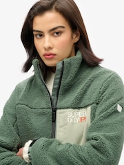 Verde caqui laurel - Superdry Chaqueta Fleece Trekker - Imagen 2 de 4