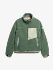 Verde caqui laurel - Superdry Chaqueta Fleece Trekker - Imagen 3 de 4