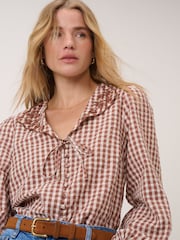Nobodys Child Brown Isla Gingham Top - Image 4 of 5