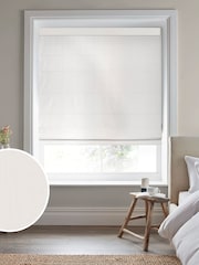 Laura Ashley Cream Swanson Oyster Made to Measure Roman Blind - Image 1 of 7