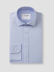TM Lewin Blue Regular Fit Non-Iron Regular Plain Twill Single Cuff Shirt - Image 5 of 8
