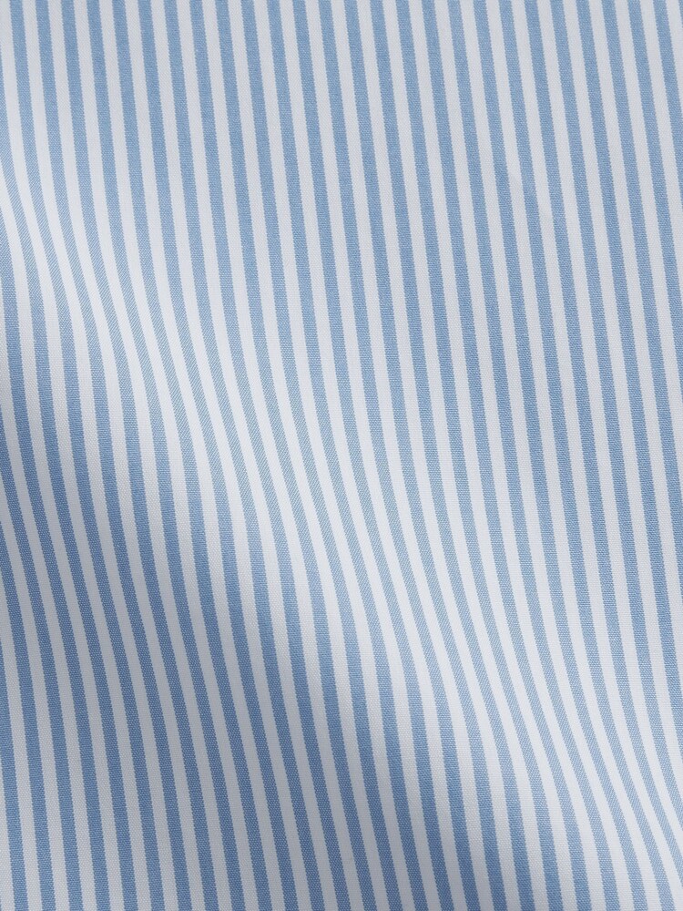 أزرق - تلبيس قياسي - TM Lewin Non-Iron Regular Bengal Single Cuff Shirt - صورة 8 من 8