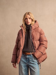 Nutmeg Spice Brown - Superdry 5 Baffle Sports Puffer-Jacke mit Kapuze - Bild 1 von 19