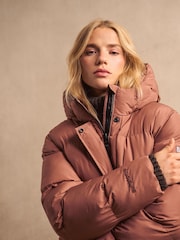Nutmeg Spice Brown - Superdry 5 Baffle Sports Puffer-Jacke mit Kapuze - Bild 10 von 19